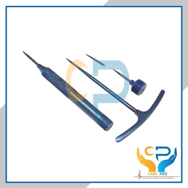 Care Dental Root Screw Extraction Root Extraction Periotome Blue Titanium Coated