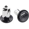 Odi Bar End Plugs, Anodized Black Aluminum, 1 Pair