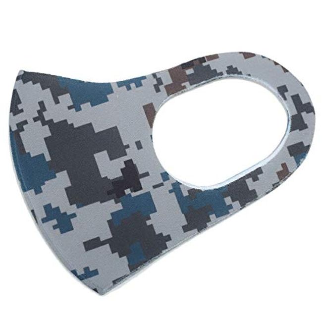 ZR-MK-CO-008 Zero Zero Washable Mask, Fabric Jersey Material, Air Camouflage Child Size, Air Digi, Self-Defense Forces