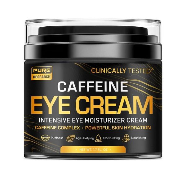 Caffeine Eye Cream For Anti Aging, Dark Circles, Bags, Puffiness.  Under Eye