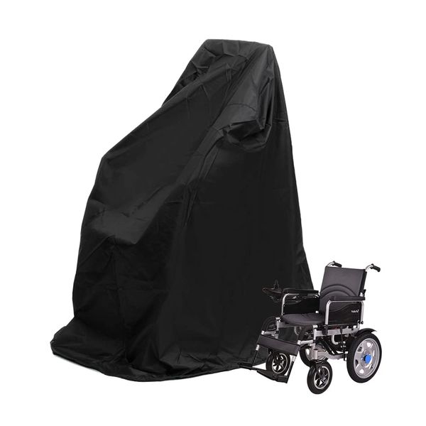 TJFU Wheelchair Covers Waterproof, Folding Wheelchairs Mobility Scooter Outdoor Storage Covers, Oxford Fabric Lightweight Rain Protector from Dust Dirt Snow Rain Sun Rays - 45 x 29 x 51 inch