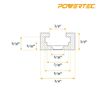POWERTEC 3 inch T-Track Intersection Kit 6 Sets, for Universal T-Track 71704-P3