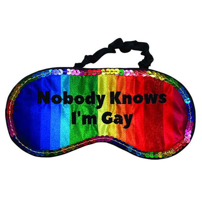 Deezee Nobody Knows I’m Gay Sleeping Eyemask, Red,One Size