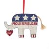 Americana "Proud Republican" Elephant Ornament