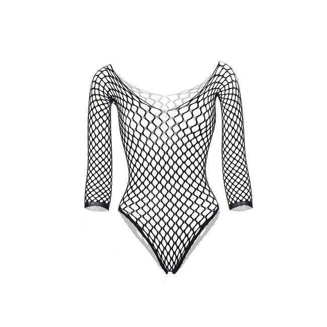 Sniff Rose Women's Fishnet Lingerie Mesh Cut-Out Bodycon Dress Hollow Out Bodysuits Full Slips Skirt Teddy Babydolls Chemise Sleepwear (Black4)