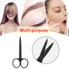 Multi-Purpose Nail Scissors Stainless Steel for Nail Toenail Eyebrow Eyelash(Black)