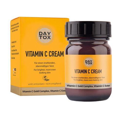 DAYTOX - Vitamin C Cream - Moisturising Face Cream with Vitamin C - Reduces Dark Spots, Wrinkles & Hyper-pigmentation - Vegan, Without Silicone, Made in Germany - 50 ml