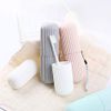 LONG TAO 4 Pcs Travel Toothbrush Case Portable Toothbrush Storage Box Toothbrush Travel Containers Wash Cup Holder Organizer for Trips and Daily Use (Green, Grey,Pink,White)