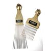 Gold handle pick comb long