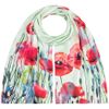 VON LILIENFELD Women's 100% Silk Scarf Poppies Flowers Design Neckerchief Silk Scarf Silk Scarf 172 x 42 cm, multicoloured