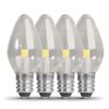 7-Watt Equivalent C7 Soft White LED Night Light Replacement Bulb - 4 Pack