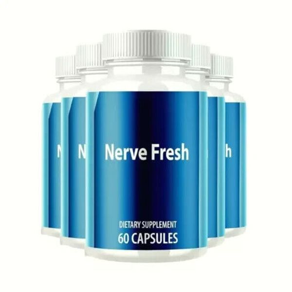 5-Pack Nerve Fresh Capsules for Nerve Health & Function Support - 300 Capsules
