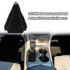 X AUTOHAUX Shift Boot Cover Dust Proof Universal Car Matte Black Red Line