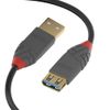 LINDY 36762 USB 3.2 Type A to A Extension Cable, Anthra Line - Black, 2m