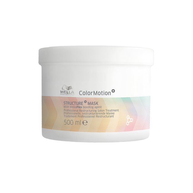 Wella Professionals ColorMotion+ Structure+ Mask - Colour Protection & Strength Hair Mask for Treated & Dyed Hair - Smooths, Boosts Shine & Protects Hair Colour for Up to 8 Weeks 500 ml