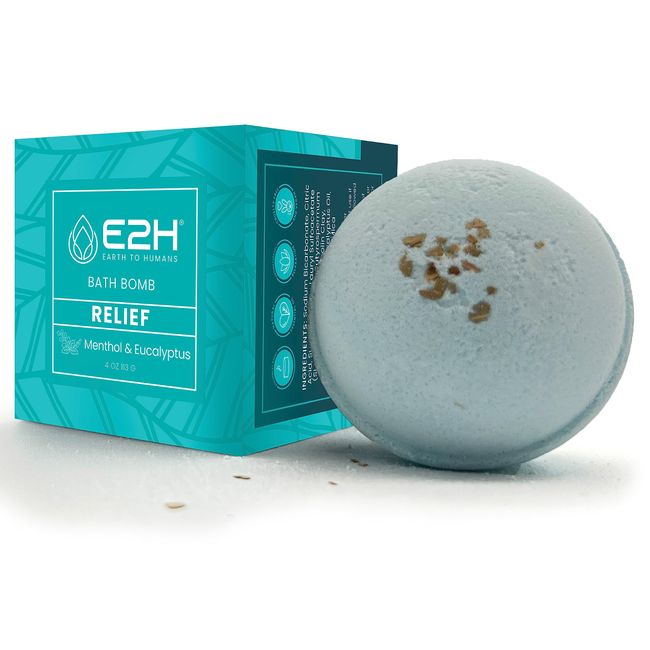 E2H Relief Bath Bomb - Menthol & Eucalyptus Scent