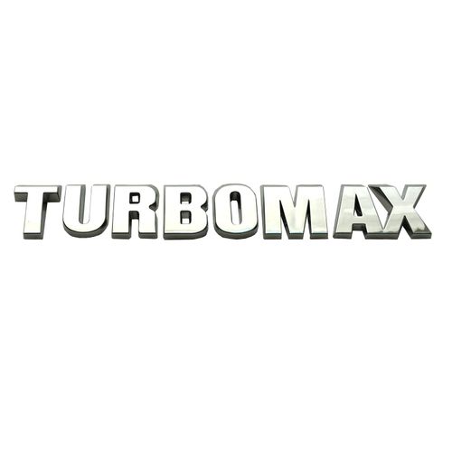 1pc New Hood Letter Logo Emblem Badge Adhesive Nameplate Compatible with 2024-2025 Silverado Turbo-max 85079242 (Chrome)