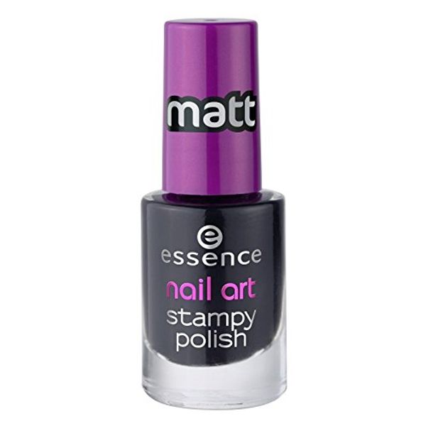 essence - Nageldesign - nail art stampy polish - 02 stamp me! Black