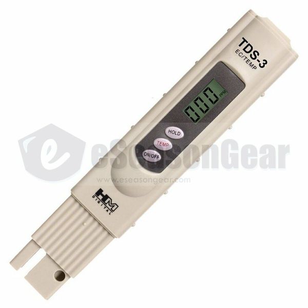 HM Digital TDS-3 Water Purity PPM Testing Tester/Meter, with Carry Case