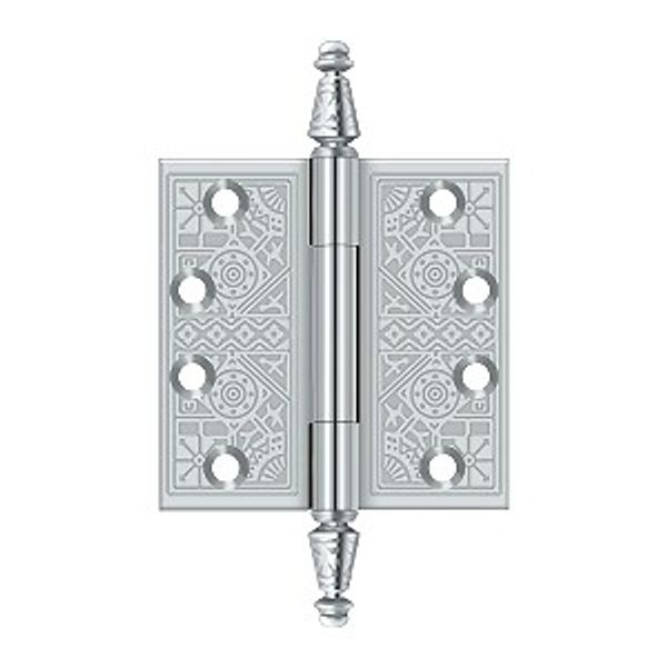 Deltana DSBP44U26 4" x 4" Square Hinges in Polished Chrome