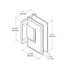 Brushed Bronze Pinnacle 074 Series Wall Mount Short Back Plate Hinge