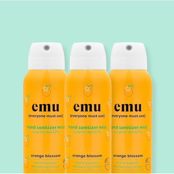 Emu Hand Sanitizers Mist Orange Blossom 2.2 Oz 6 Pack Bulk Case