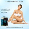 500g DERMAWAX Professional Azulene Hard Wax Beads with Coconut oil Full Body Stripless Depilatory Waxing Film Wax Beans Less Pain Formula Hair Removal of Face Legs Armpit Bikini Line Brazilian Waxing