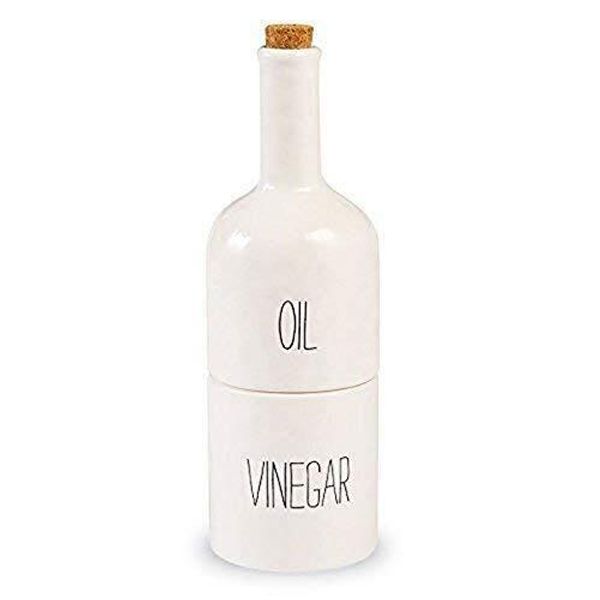 Stacked Oil And Vinegar Decanter Set