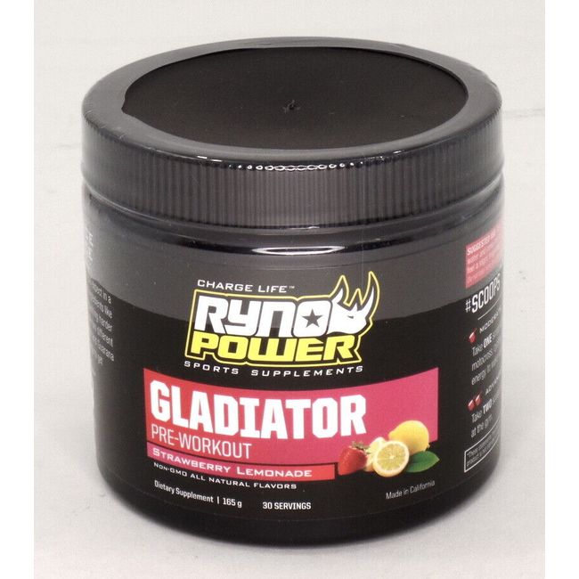 Ryno Power Gladiator Pre Workout 30 Servings Sports Training