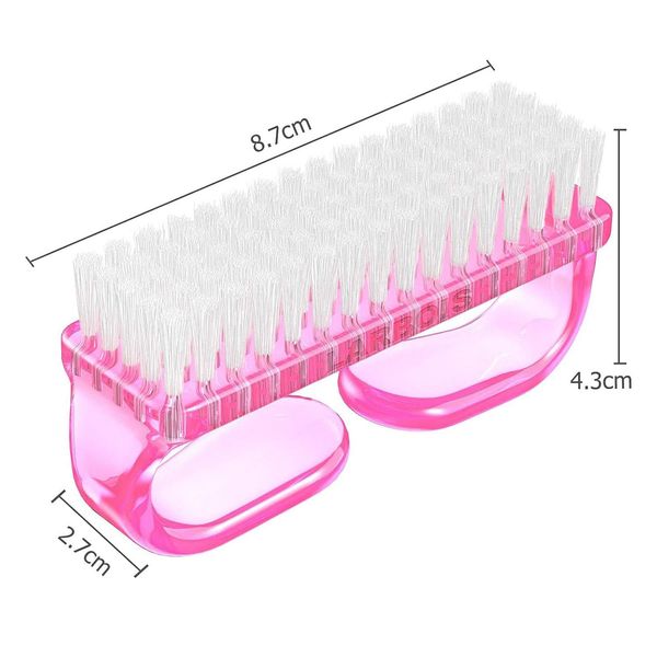 Eco-Friendly Nail Brushes 4 Pcs,Plastic Handle Scrubbing Brush for Nail Manicure,Soft Bristles