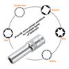 HARFINGTON 1/2" Drive by 11mm 12-Point Deep Socket 78mm Length Metric Spline Socket