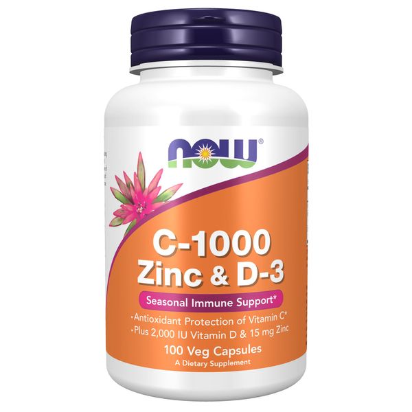 NOW C-1000 Zinc & D-3-100 Veg Capsules