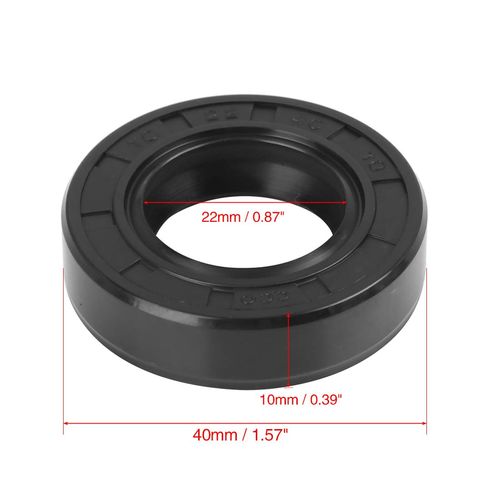 uxcell TC Oil Shaft Seal Double Lip Rubber Automotive 22mm x 40mm x 10mm