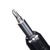 Sanwa Direct 800-TK042 Screwdriver Set, 11-in-1 Rotating Bit Replacement, Built-in Bit, Ratchet Function Included