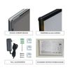 17x24" LED Poster Frame Backlit Frame Wall-Mounted Light Box Sign for Bar Coffee