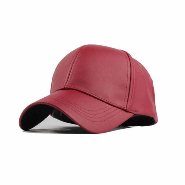 Leather Snapback Hat Hip Hop Baseball Cap Trucker Mesh Solid Plain