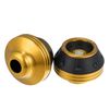 X AUTOHAUX Pair Motorcycle Wheel Front Fork Frame Sliders Gold Tone Universal