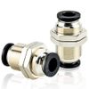 TAILONZ PNEUMATIC Straight Through Baffle Quick Insertion Trachea Connector PM-3/8（Pack of 2）