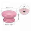 sourcing map Round Wood Knobs, 10pcs 33x23mm Pull Handles for Drawer with Screws Pink