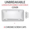 UNBREAKABLE CLEAR BUBBLE LICENSE PLATE TAG HOLDER FRAME BUMPER SHIELD COVER NEW