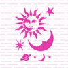 Celestial Sun and Moon Stencil - Planet and Galaxy Stencils