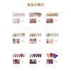 ALLMIRA Mirror Powder Nail Solid 6 Colors Palette Nail Powder Gold Silver Gel Nail Color Nail Parts Home DIY Fine with Sponge Tips (05)