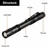 2PCS Mini Small Torch Super Bright LED Flashlight Penlight with Clip Pocket
