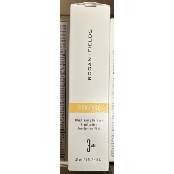 Rodan + Fields Reverse Brightening Defense Fluid Lotion SPF 50 Step 3AM