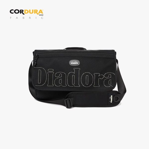 DIADORA Polymo Messenger Bag 12L BLACK rva-438384f, FREE