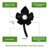 Waterwood Solid Brass Small Leaf Doorbell in Black - Wired & Illuminated Push Button from Environmentally Friendly Recycled Material