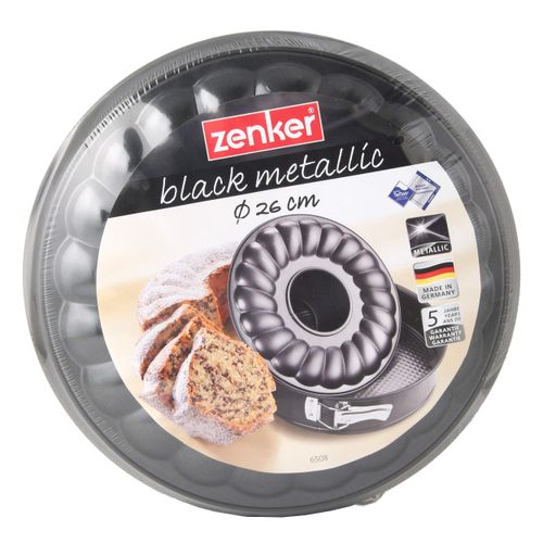 Zenker 10-inch Non-Stick Carbon Steel Springform Pan with 2 Bases, Standard and Bund