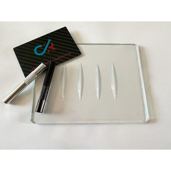 Charlie's Rocket Snuff Plate Kit Snuff Board - Tempered Glass Snuff Plate, Carbon Fiber Card, 2 Snuff Tubes