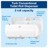 Tork Toilet Paper Roll Wall Mounted Dispenser White T4, Compact, Elevation Range, 557000