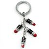 Avalaya Silver Tone Crystal Enamel Lipstick Keyring/Bag Charm